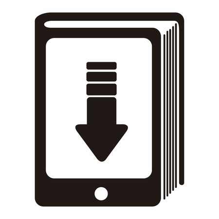 E-book download graphic design illustration.のイラスト素材