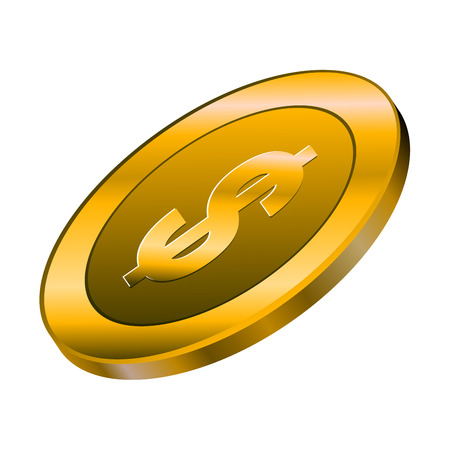 Golden coin on a white background, Patrick day vector illustrationのイラスト素材