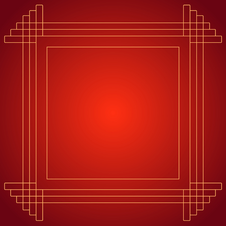 Traditional asian background with a border pattern, Vector illustrationのイラスト素材