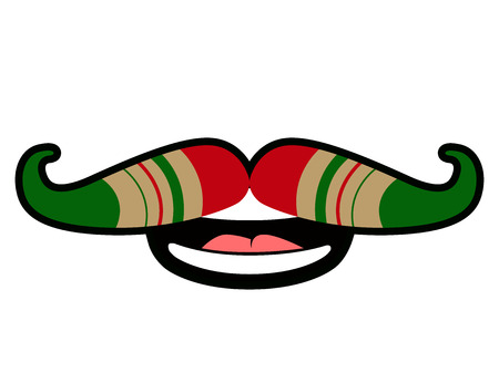 Textured mustache icon image vector illustration design.のイラスト素材