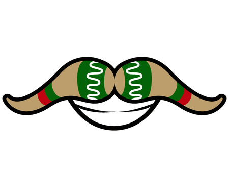 Textured mustache iconのイラスト素材