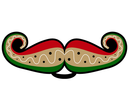 Textured mustache icon image vector illustration design.のイラスト素材