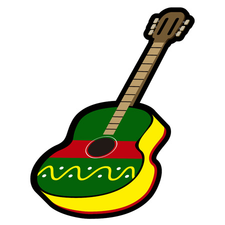 Guitar musical instrumentのイラスト素材