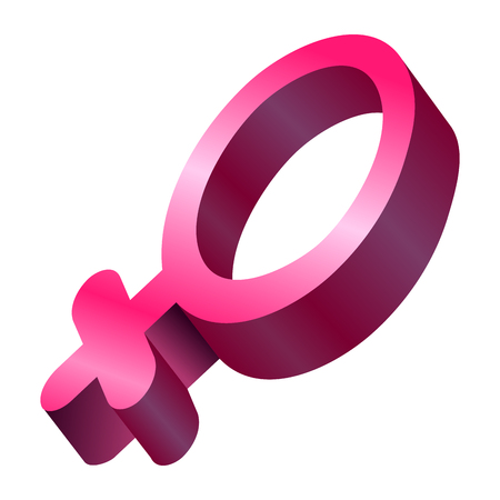 3d female gender symbolのイラスト素材