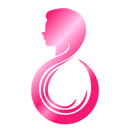 Woman day with female gender symbol vector illustration designのイラスト素材