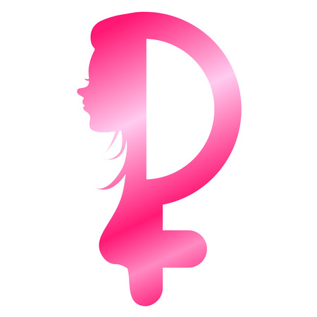 Female gender symbol concept image vector illustration designのイラスト素材