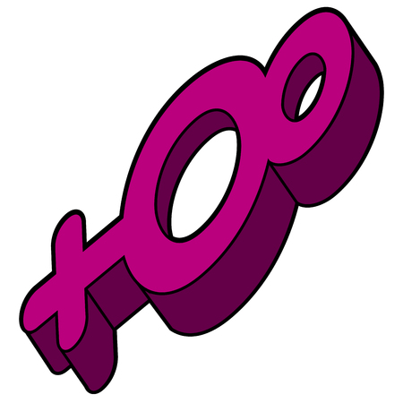 3d female gender symbolのイラスト素材