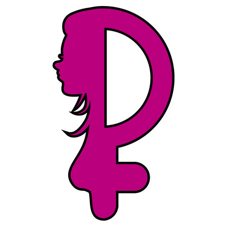 Female gender symbol concept image vector illustration designのイラスト素材