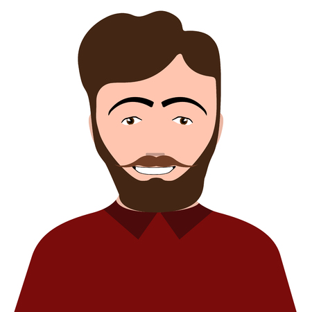Isolated hipster avatar image vector illustration designのイラスト素材