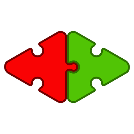 Puzzle piece of jigsaw. Teamwork concept image vector illustration design.のイラスト素材