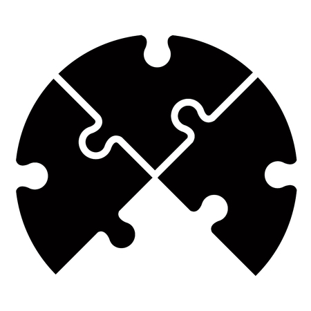 Teamwork concept image, puzzle piece jigsaw isolatedのイラスト素材