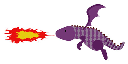 Isolate cute dragonのイラスト素材