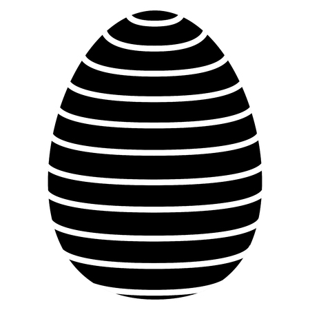 Illustration of black with white lines easter eggのイラスト素材