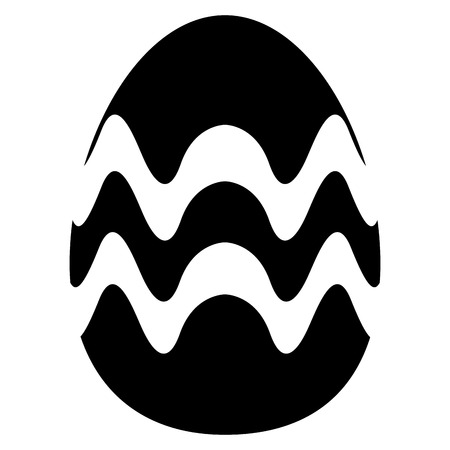 Isolated easter egg silhouette icon. Vector illustration designのイラスト素材