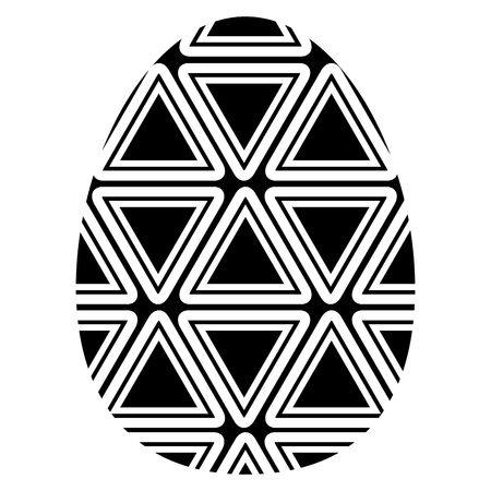 Easter egg silhouette icon designのイラスト素材