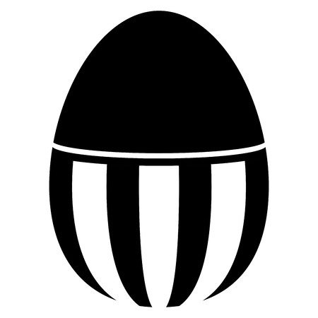 Easter egg silhouette icon designのイラスト素材