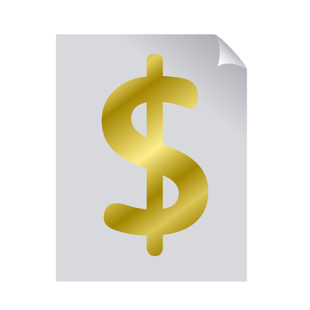 Paper with the money symbolのイラスト素材