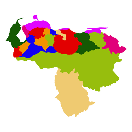 Political map of Venezuela. Vector illustration designのイラスト素材