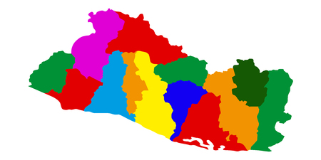 Political map of El Salvador. Vector illustration designのイラスト素材