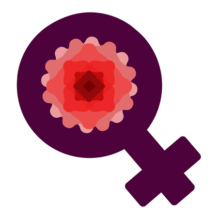 Female gender symbol with a flower iconのイラスト素材