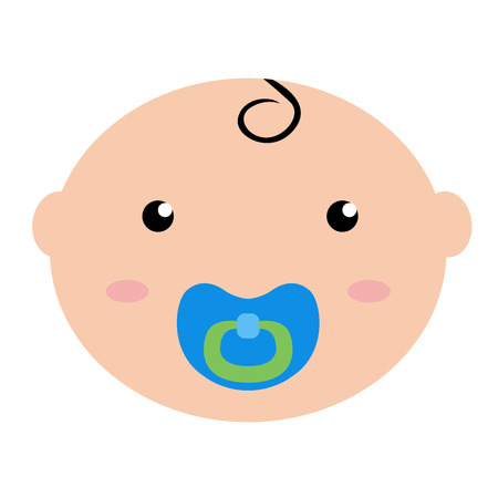Isolated happy baby avatar. Vector illustration designのイラスト素材