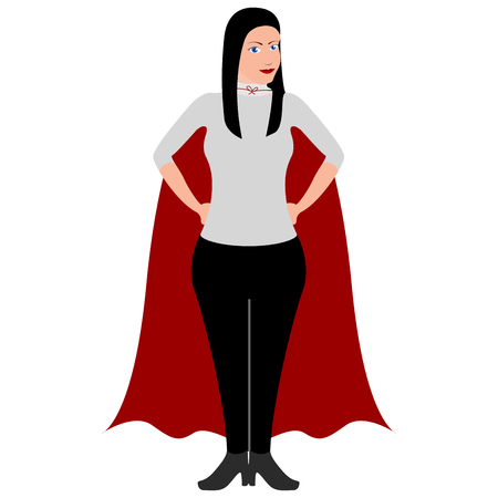 Isolated superwoman cartoon character. Vector illustration designのイラスト素材