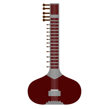 Isolated sitar icon. Musical instrumentのイラスト素材