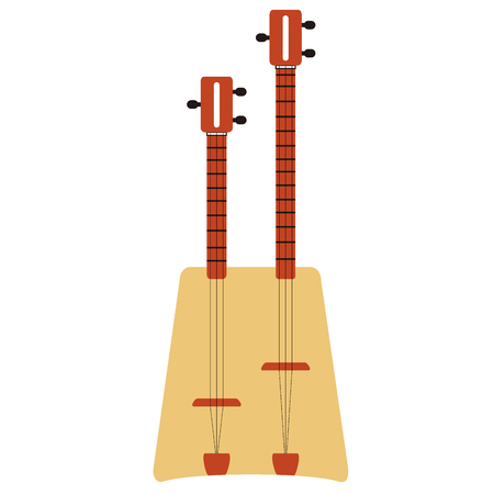 Isolated dual guitar icon. Musical instrumentのイラスト素材