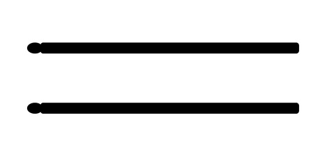 Isolated drumsticks icon. Musical instrumentのイラスト素材