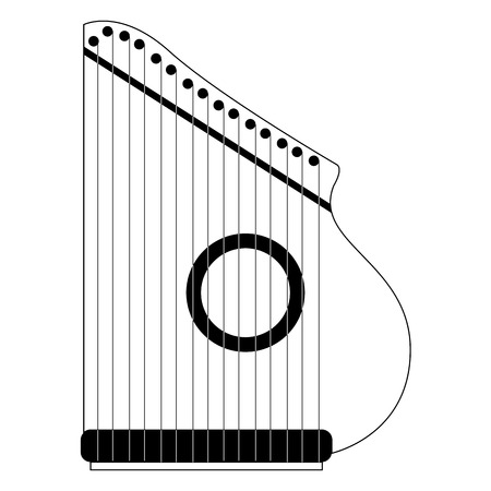 Isolated zither icon. Musical instrumentのイラスト素材