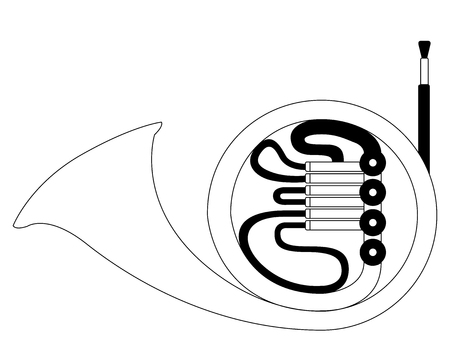 Isolated horn icon. Musical instrumentのイラスト素材