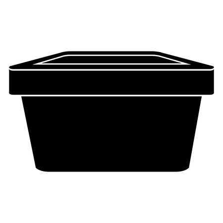 Empty flower pot icon Vector illustration.のイラスト素材