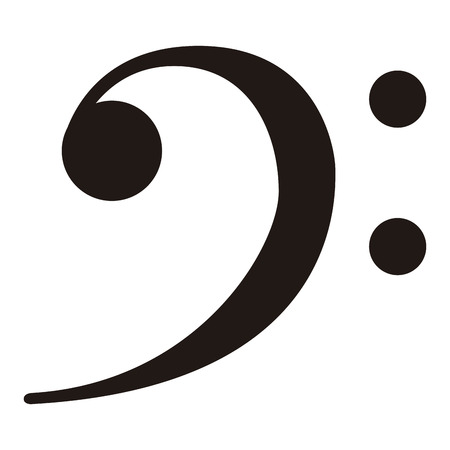 Isolated f-clef musical note. Vector illustration designのイラスト素材