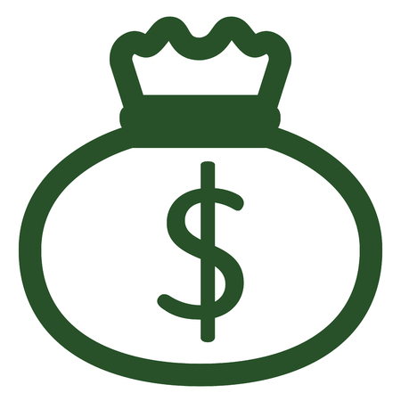 Isolated money bag icon. Vector illustration designのイラスト素材