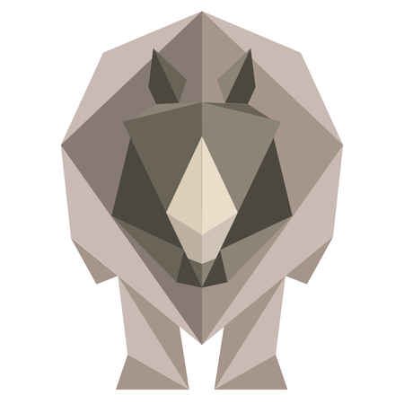 Abstract low poly rhino iconのイラスト素材