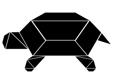 Abstract low poly turtle icon. Vector illustration designのイラスト素材