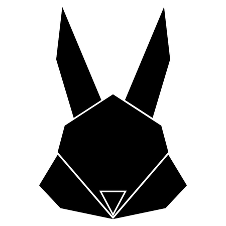 Abstract low poly rabbit icon. Vector illustration designのイラスト素材