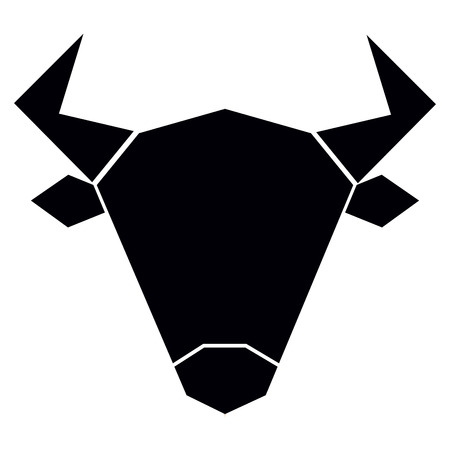 Abstract low poly bull icon. Vector illustration designのイラスト素材