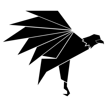 Abstract low poly eagle icon. Vector illustration design.のイラスト素材