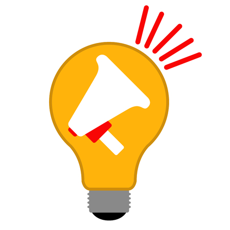 Isolated lightbulb iconのイラスト素材