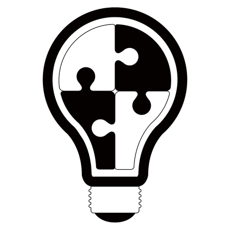 Isolated lightbulb silhouetteのイラスト素材