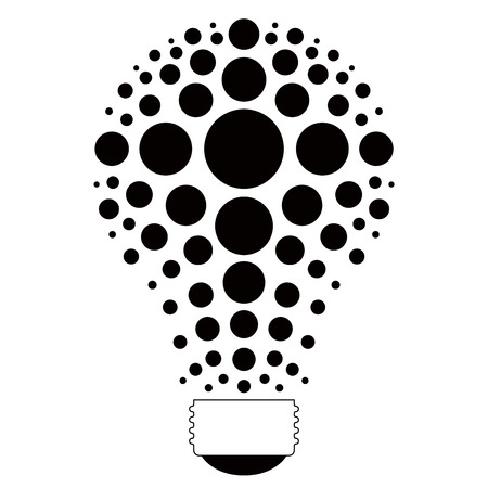 Abstract lightbulb silhouetteのイラスト素材