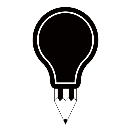 Isolated lightbulb silhouetteのイラスト素材