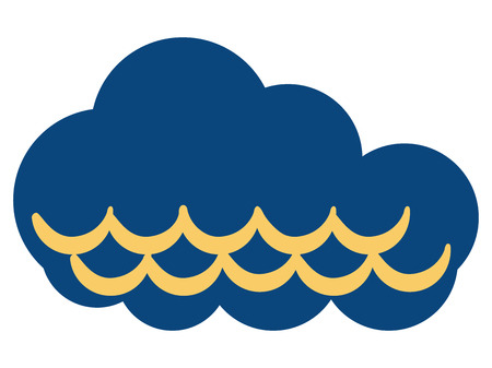 Isolated cloudy weather iconのイラスト素材