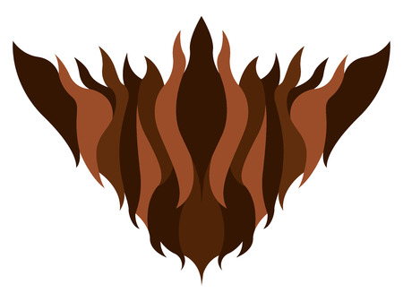 Hipster beard icon isolated on a white backgroundのイラスト素材