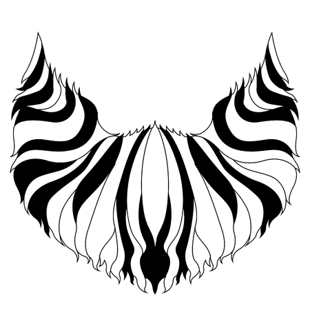 Hipster beard icon isolated on a white backgroundのイラスト素材