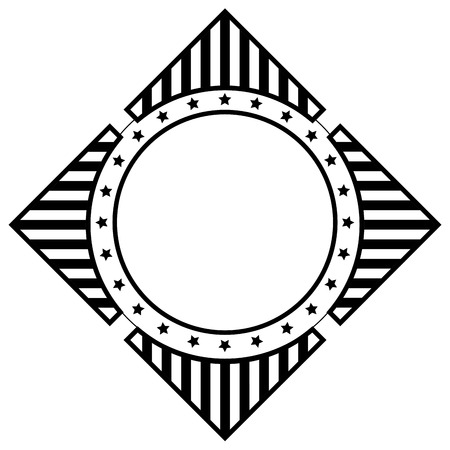 Isolated monochrome american emblemのイラスト素材