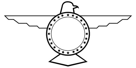 Isolated monochrome american emblemのイラスト素材