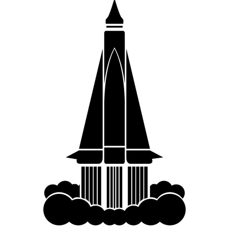 Rocket taking offのイラスト素材