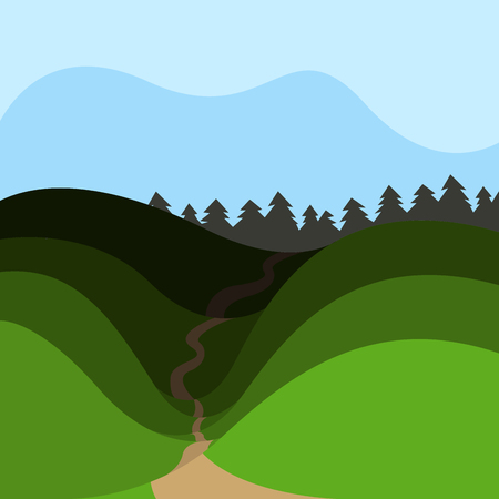 Isolated landscape imageのイラスト素材